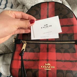 Coach Plaid Backpack